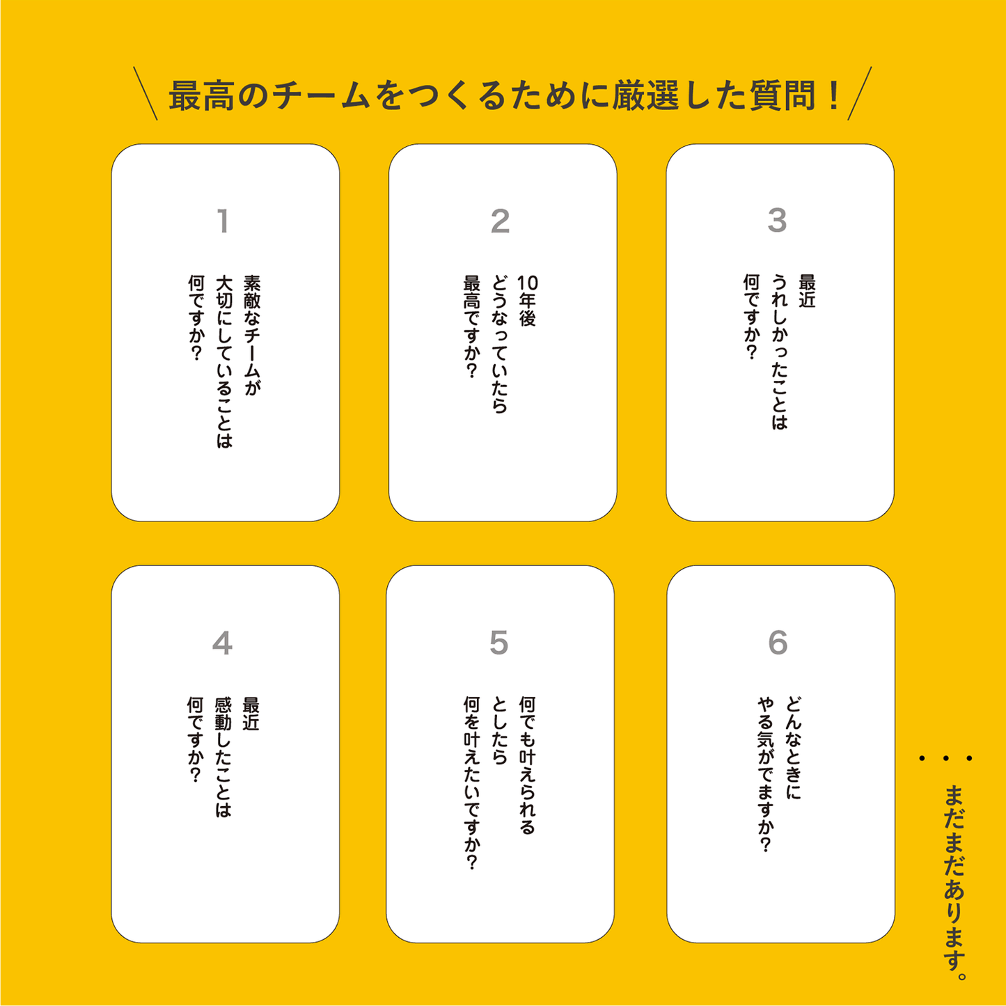 【再販売開始！】「最高のチームをつくる！」しつもん作戦会議カード